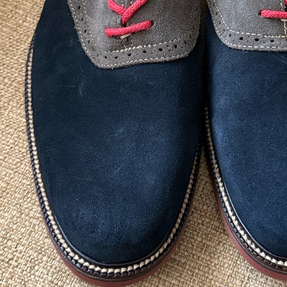 Nordstrom 1901 Suede Saddle Oxford Shoes Blue Grey Red Men’s 9.5 M main image 11